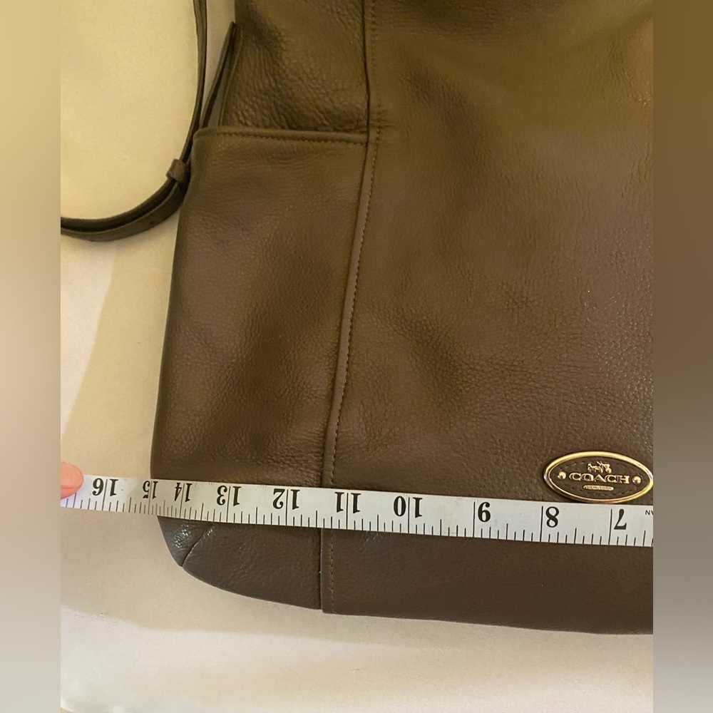 Coach Convertible Parker Brown/Grey Leather Hobo - Picture 8 of 13